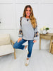 Harvest Trail Top In Grey/Navy