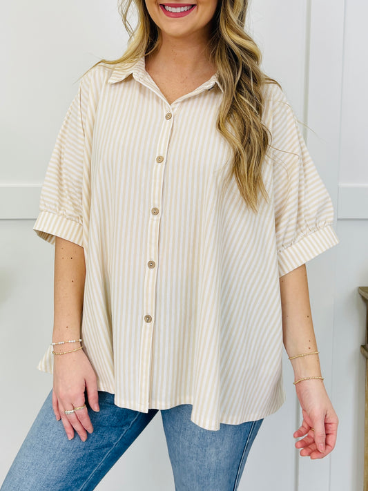 Linear Lounge Top In Taupe
