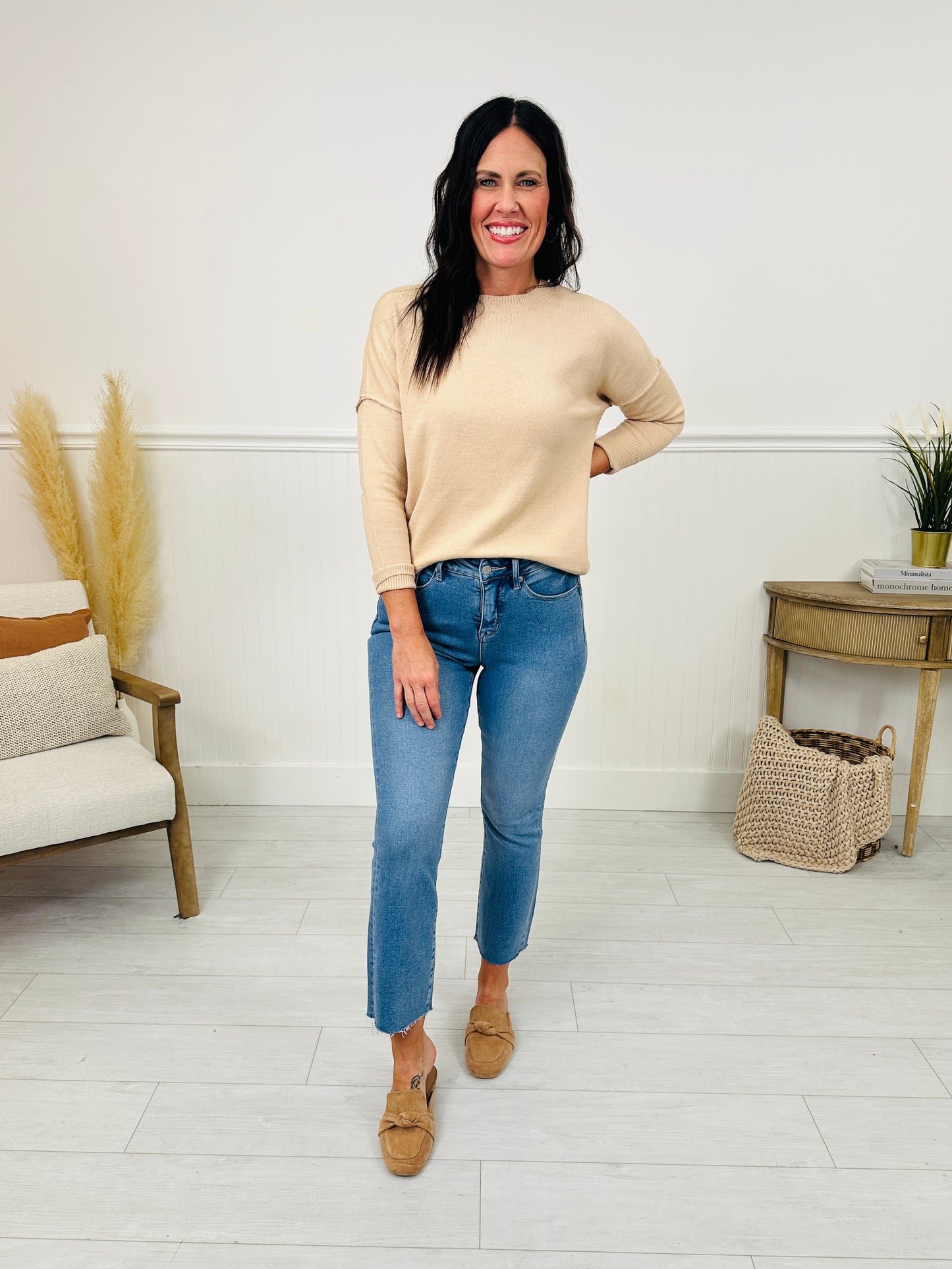 Soft Spot Tummy Control Cropped Kick Flare Jeans