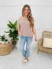 Daydream Button Top In Lt. Mocha