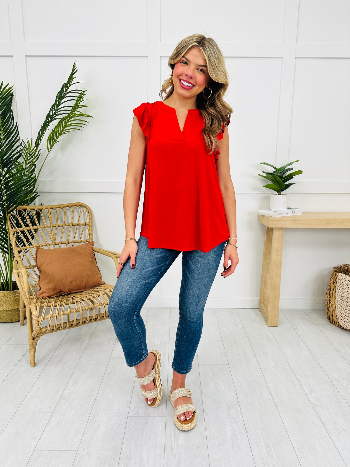Ruffle Effect Top- Multiple Colors!
