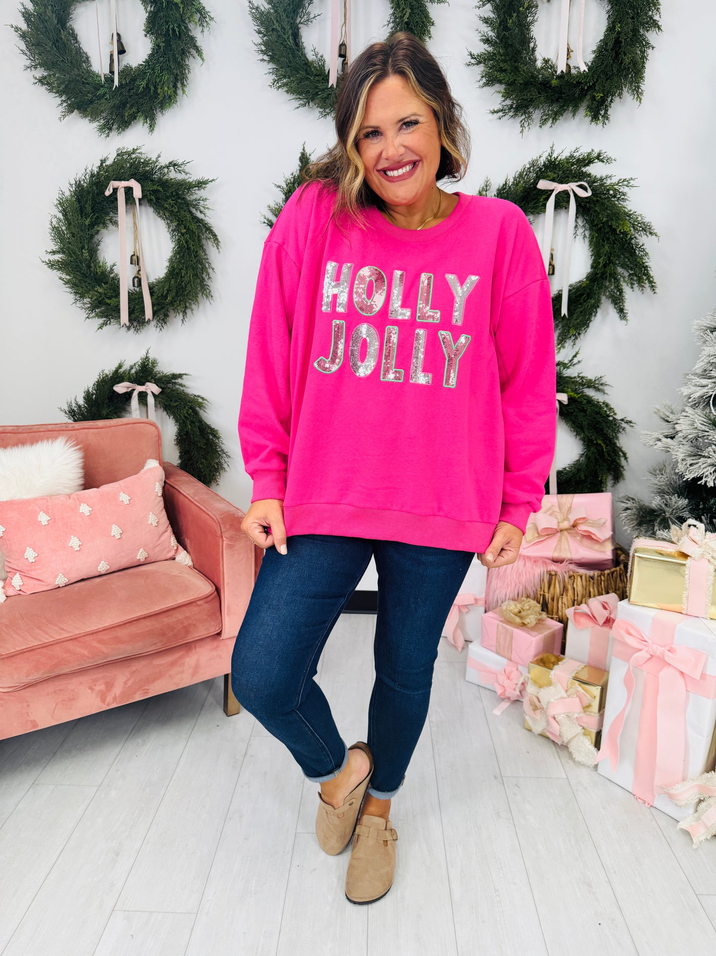 Holly, Jolly, and Sparkle Pullover