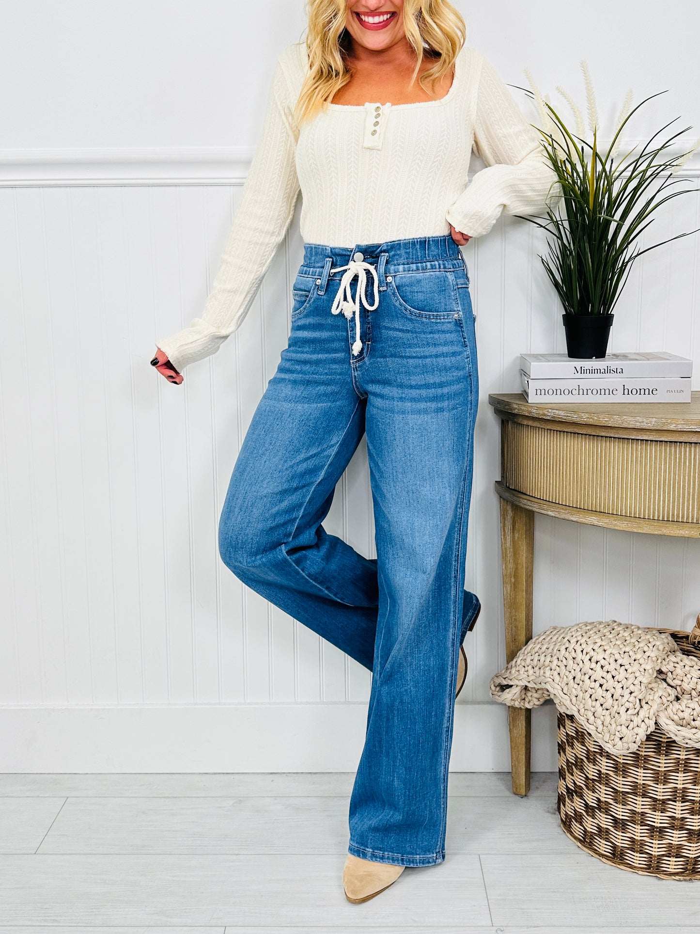 MOCO Exclusive Pull it Together Tummy Control Wide Leg Jogger Pants