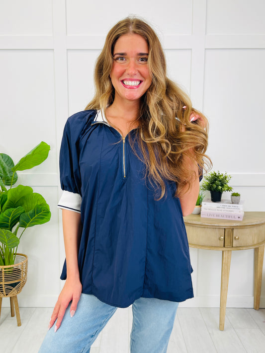 The Motion Pullover In Navy