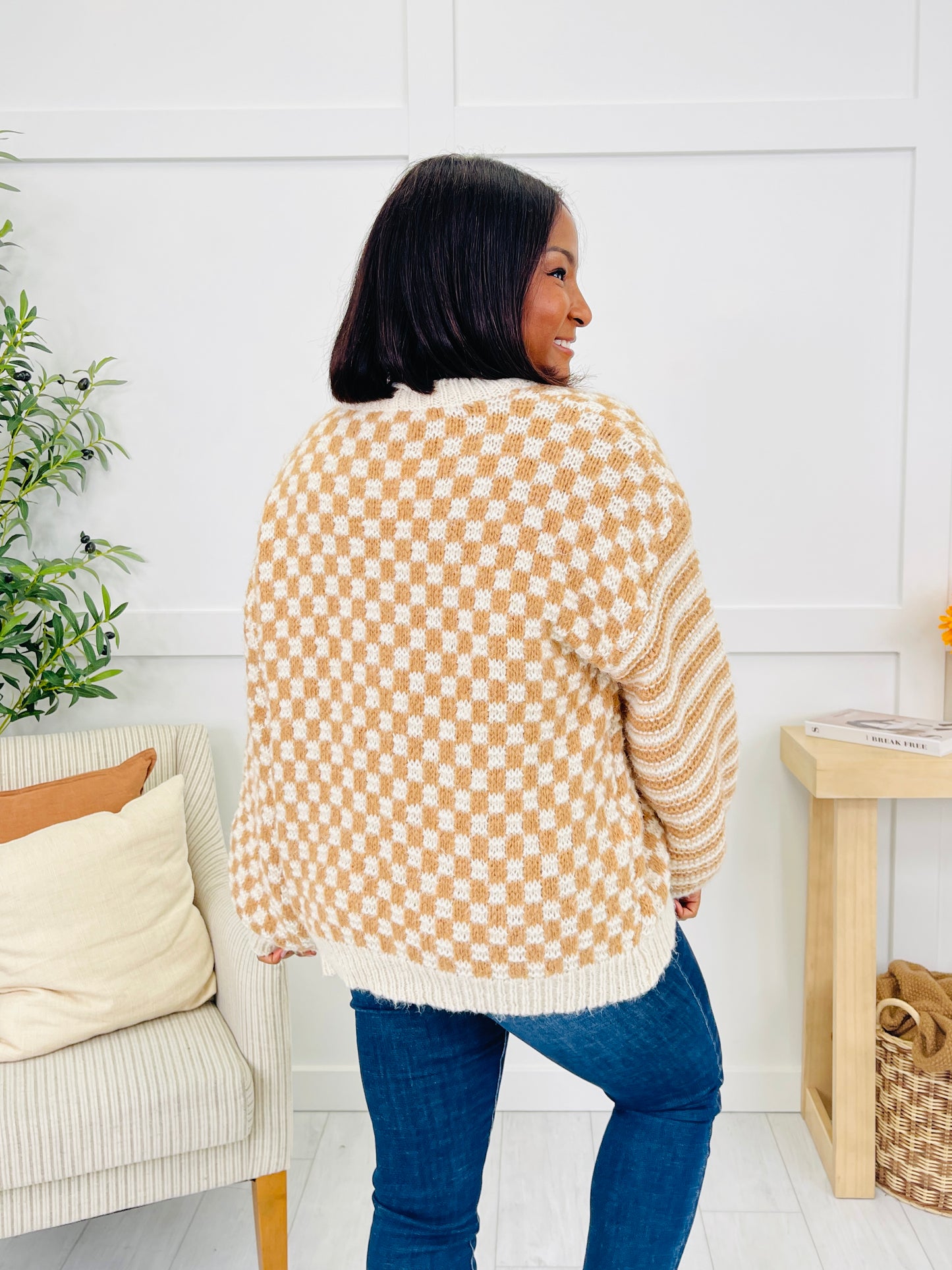 The Beat Goes On Sweater in Taupe/Oatmeal