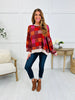 Plaid Poetry Pullover in Burgundy/Red