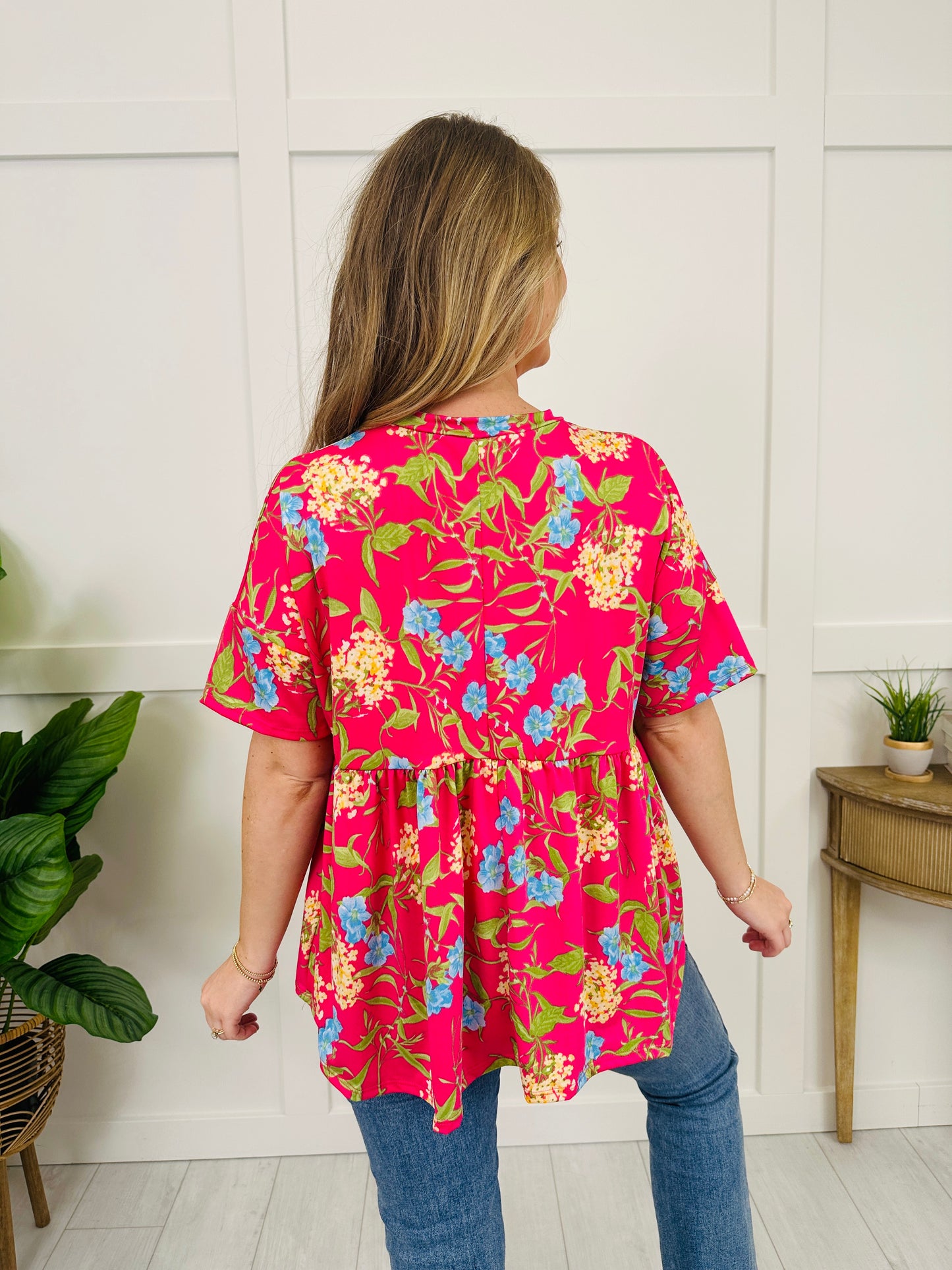 Growing On You Top in Fuchsia