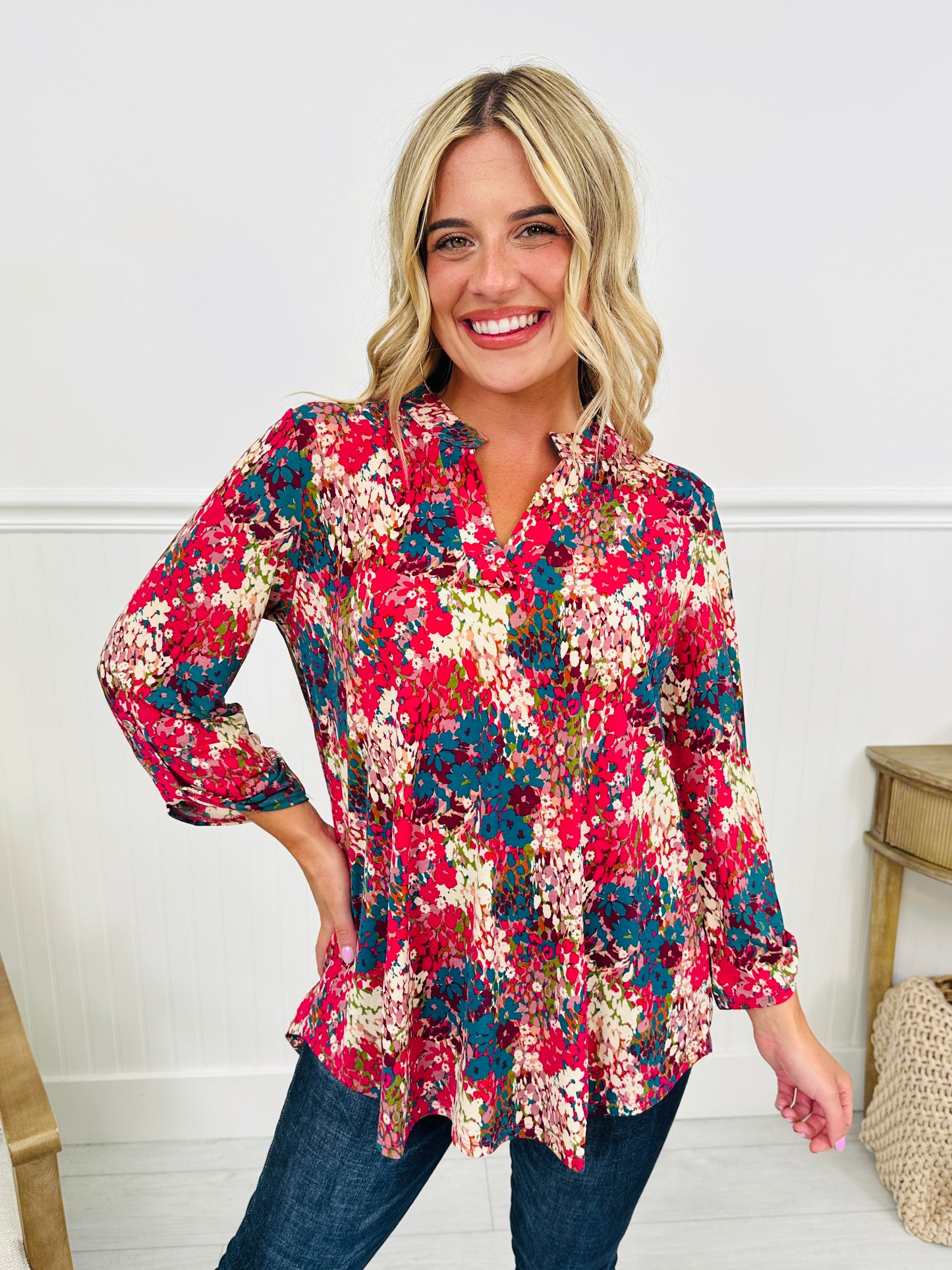 Fall Into You Top in Wine