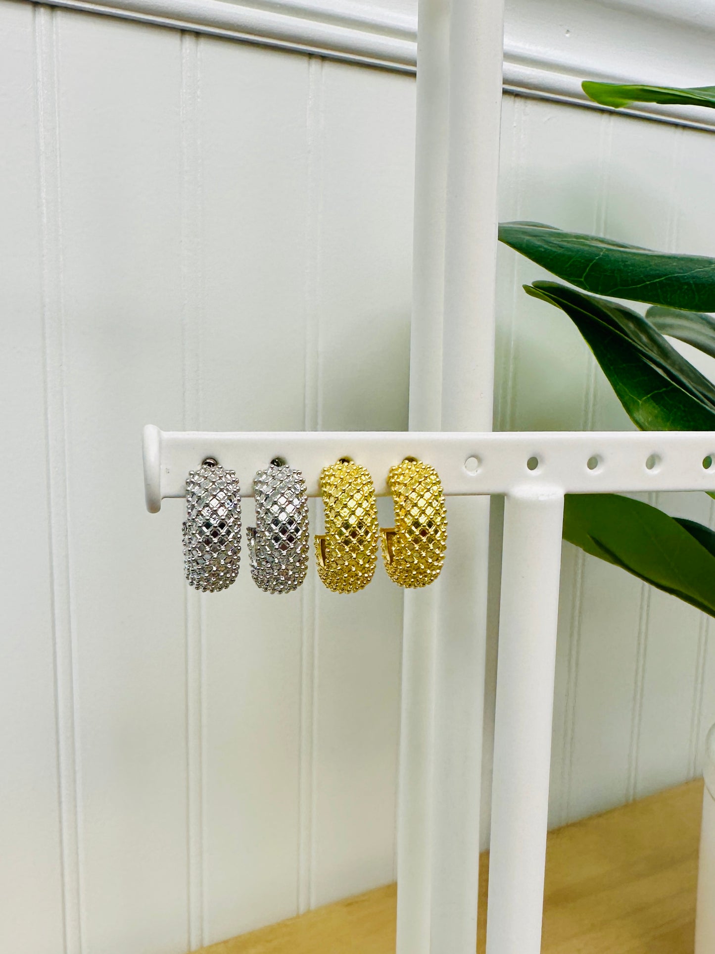 Sculpted Shine Hoops- Multiple Colors!