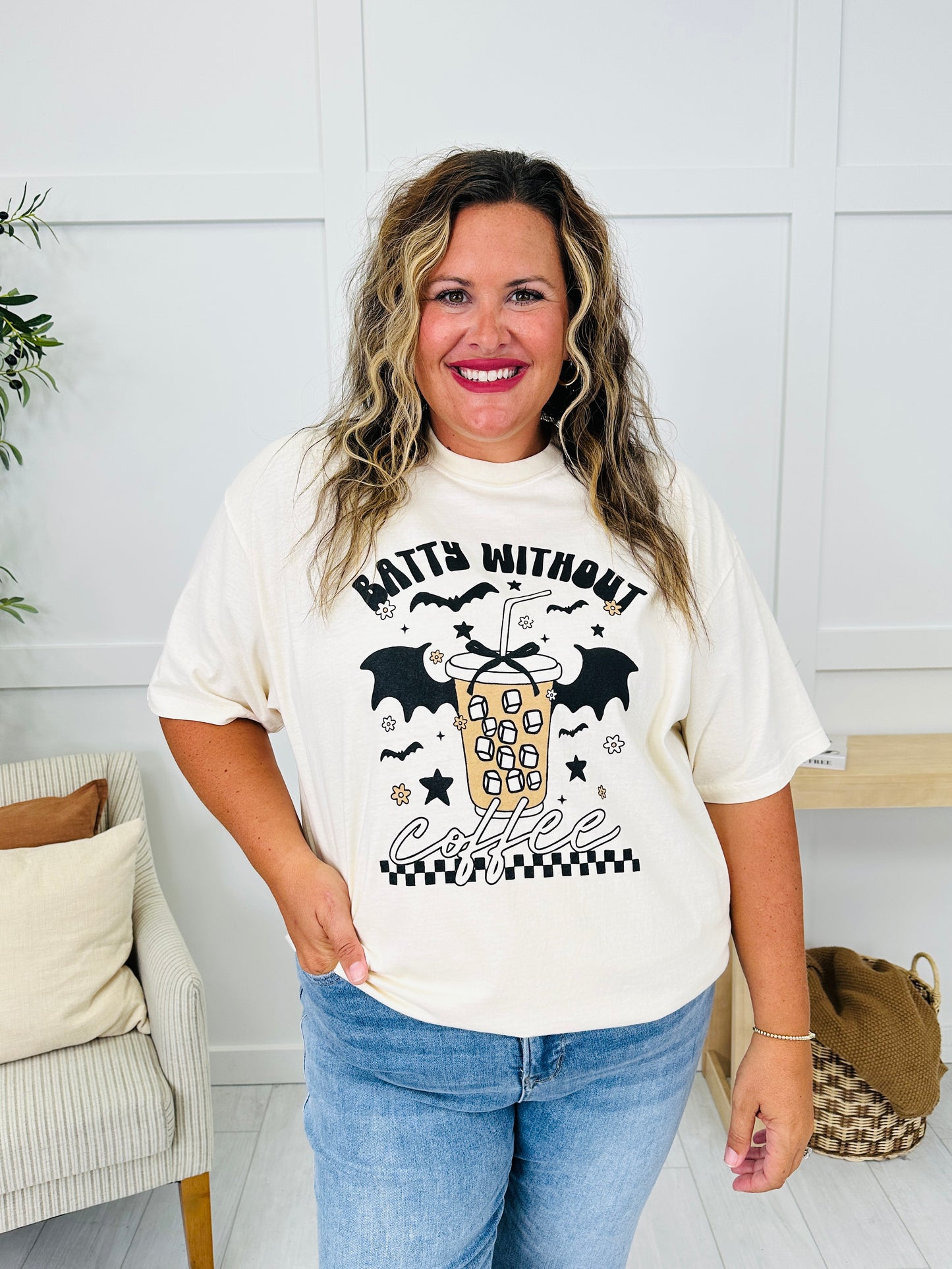 Batty Without Coffee Graphic Tee