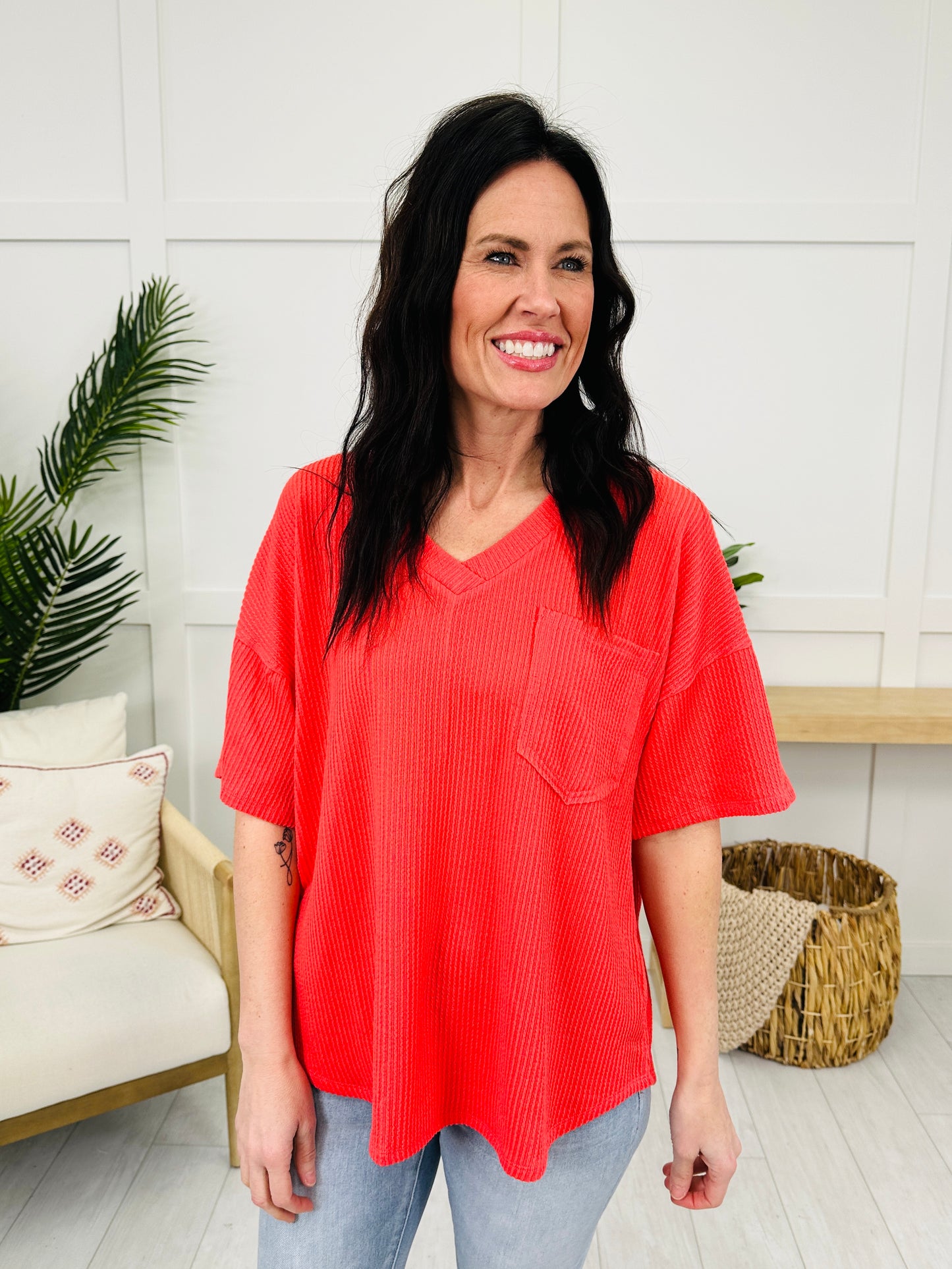 Confidence On Repeat Top- Multiple Colors!