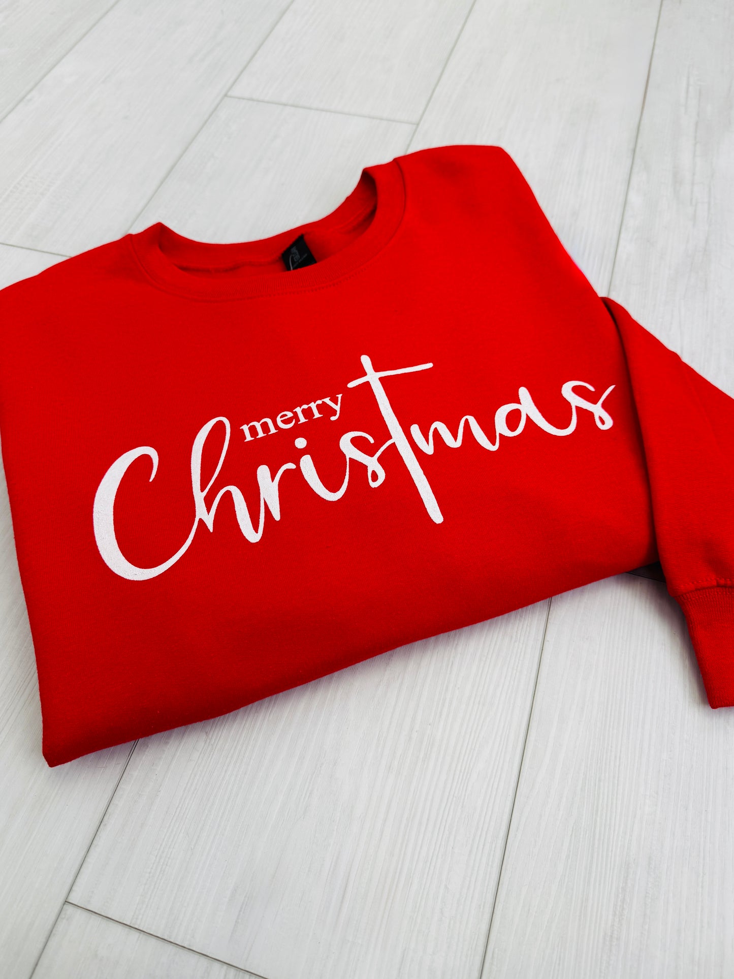 Merry Christmas Graphic Crewneck Sweatshirt