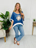 Minimal Motion Top in Blue/Ivory