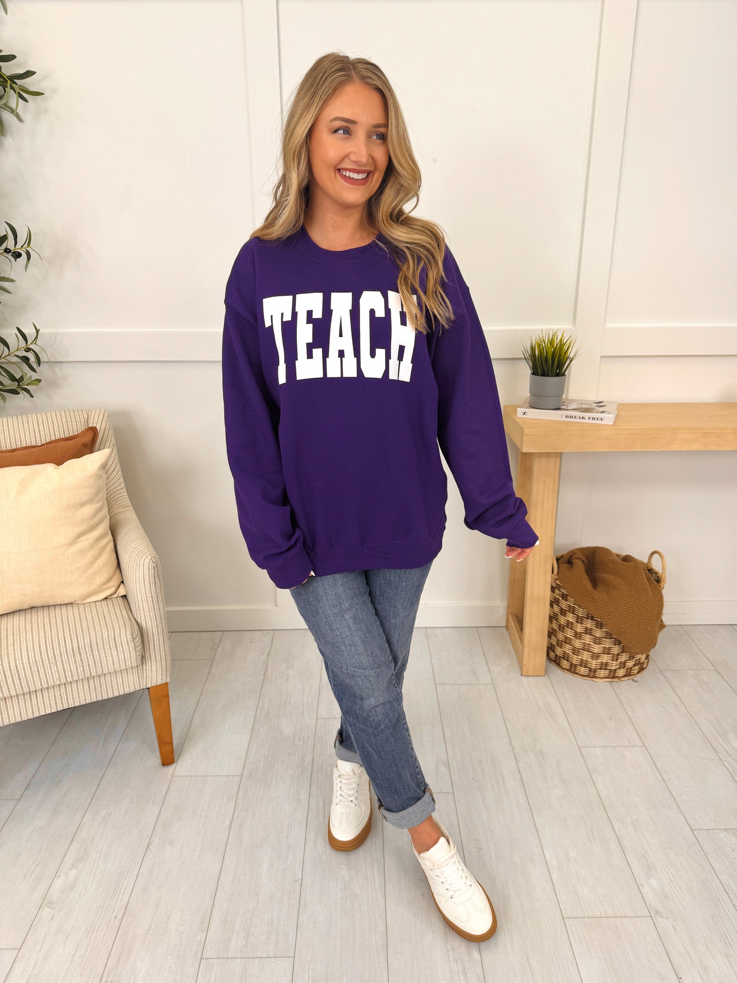 Teach Graphic Sweatshirt--Multiple Colors!