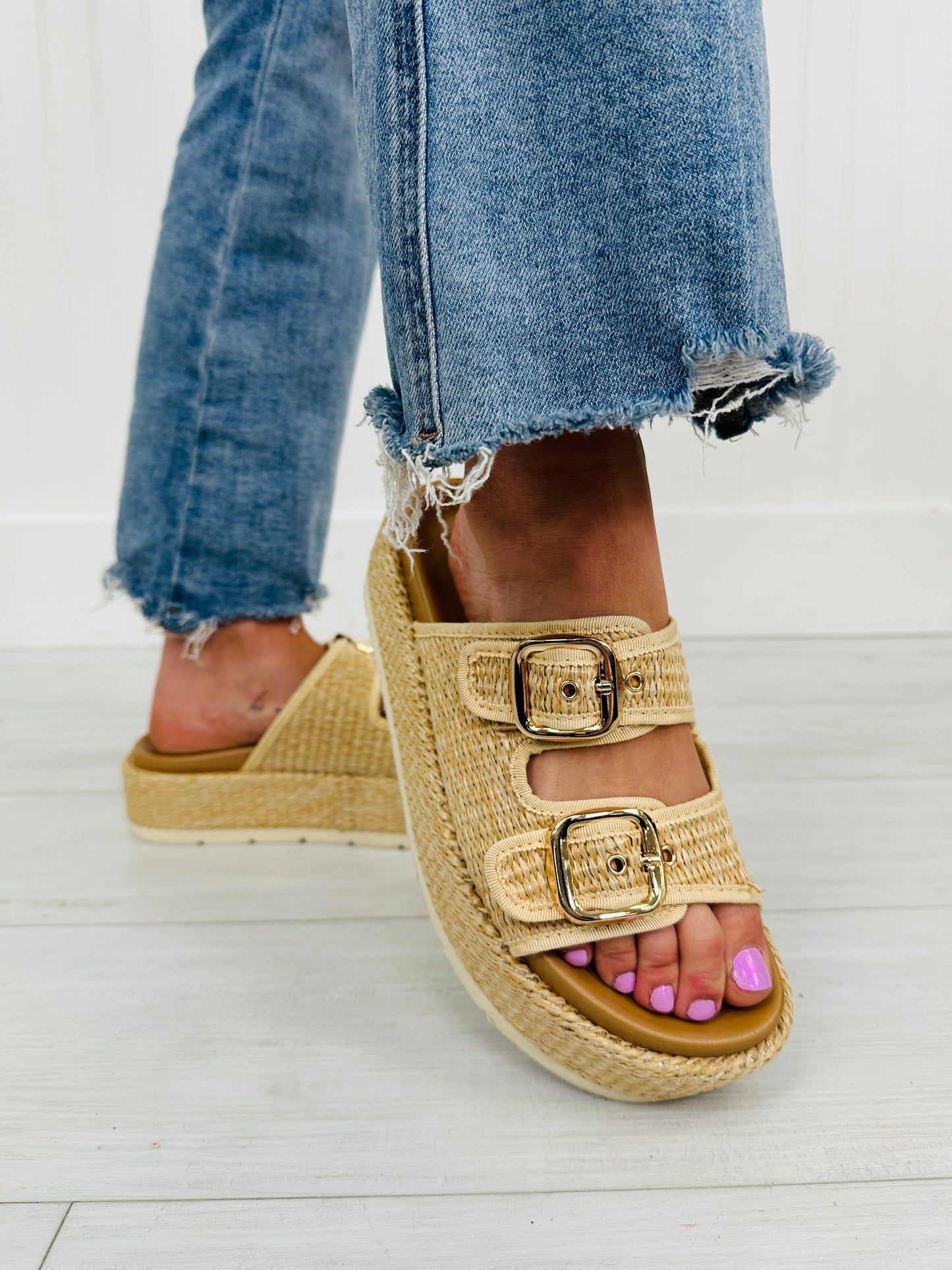 Step Above The Rest Platform Raffia Sandals