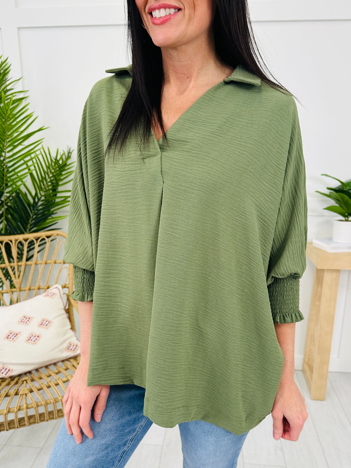 DOORBUSTER! Collar Me Cozy Top- Multiple Colors!