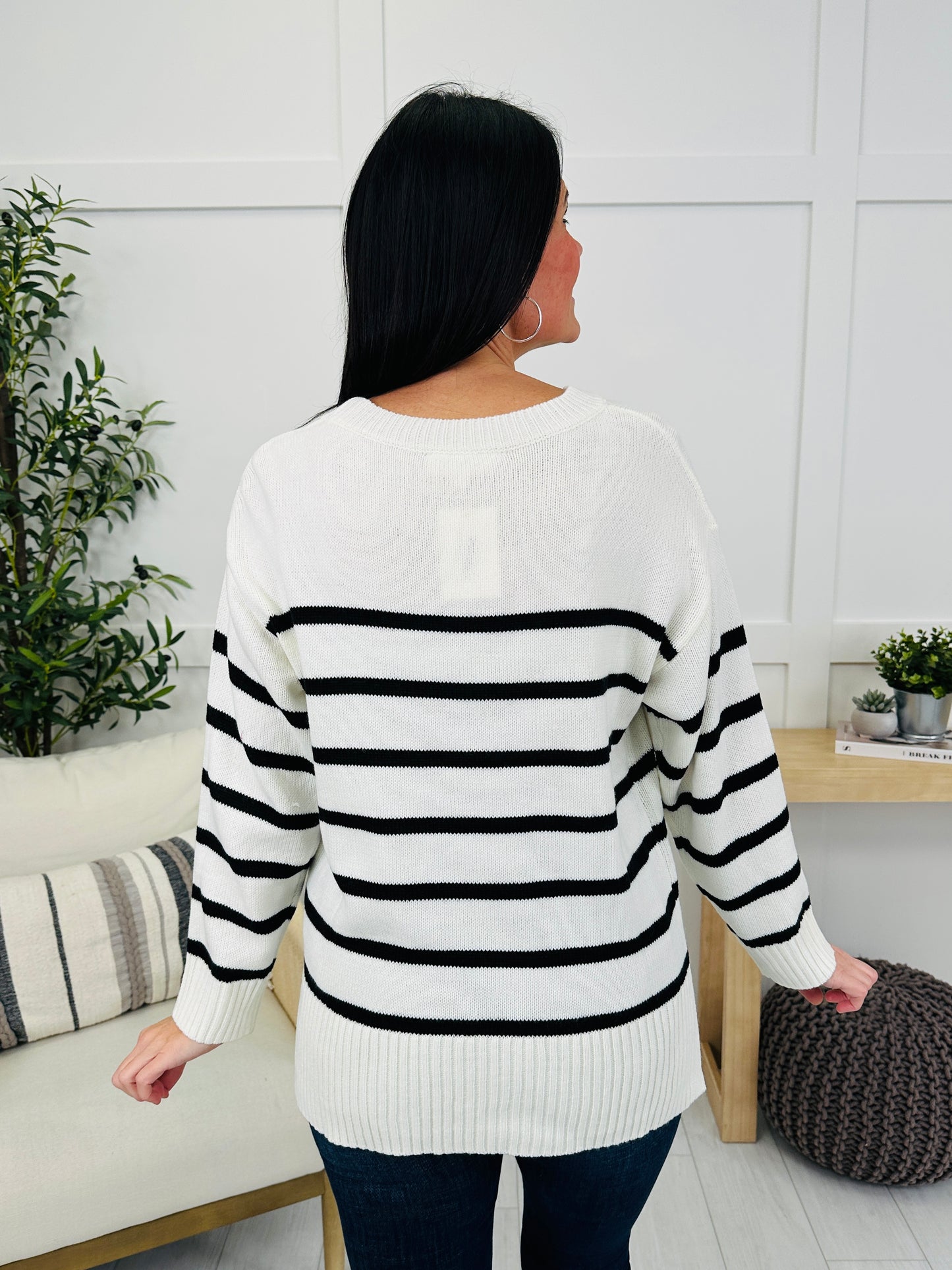 Falling Into Pattern Sweater in Ivory