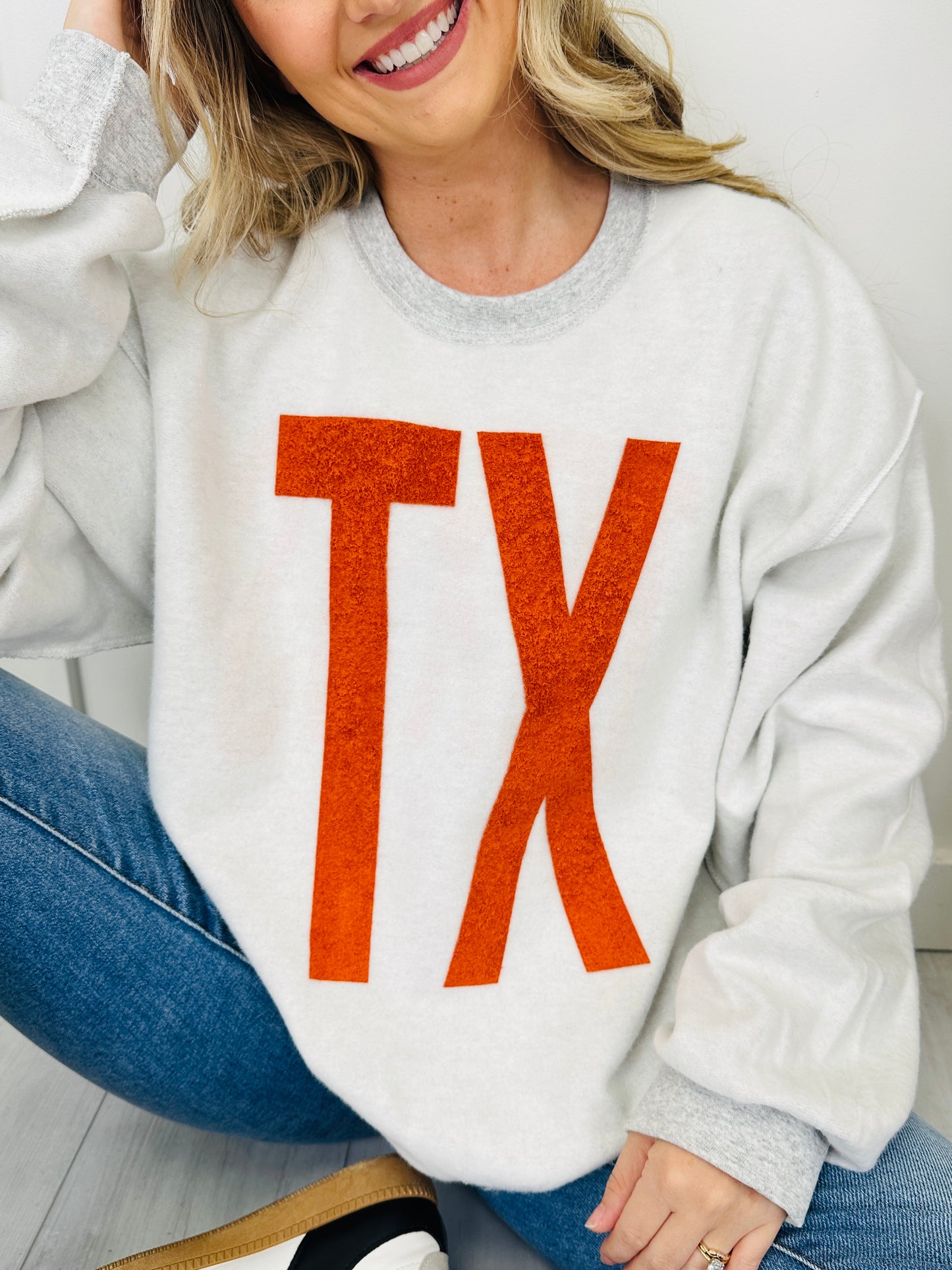 Texas Reversible TX Graphic Crewneck Sweatshirt