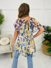 Floral Sketch Top in Mustard