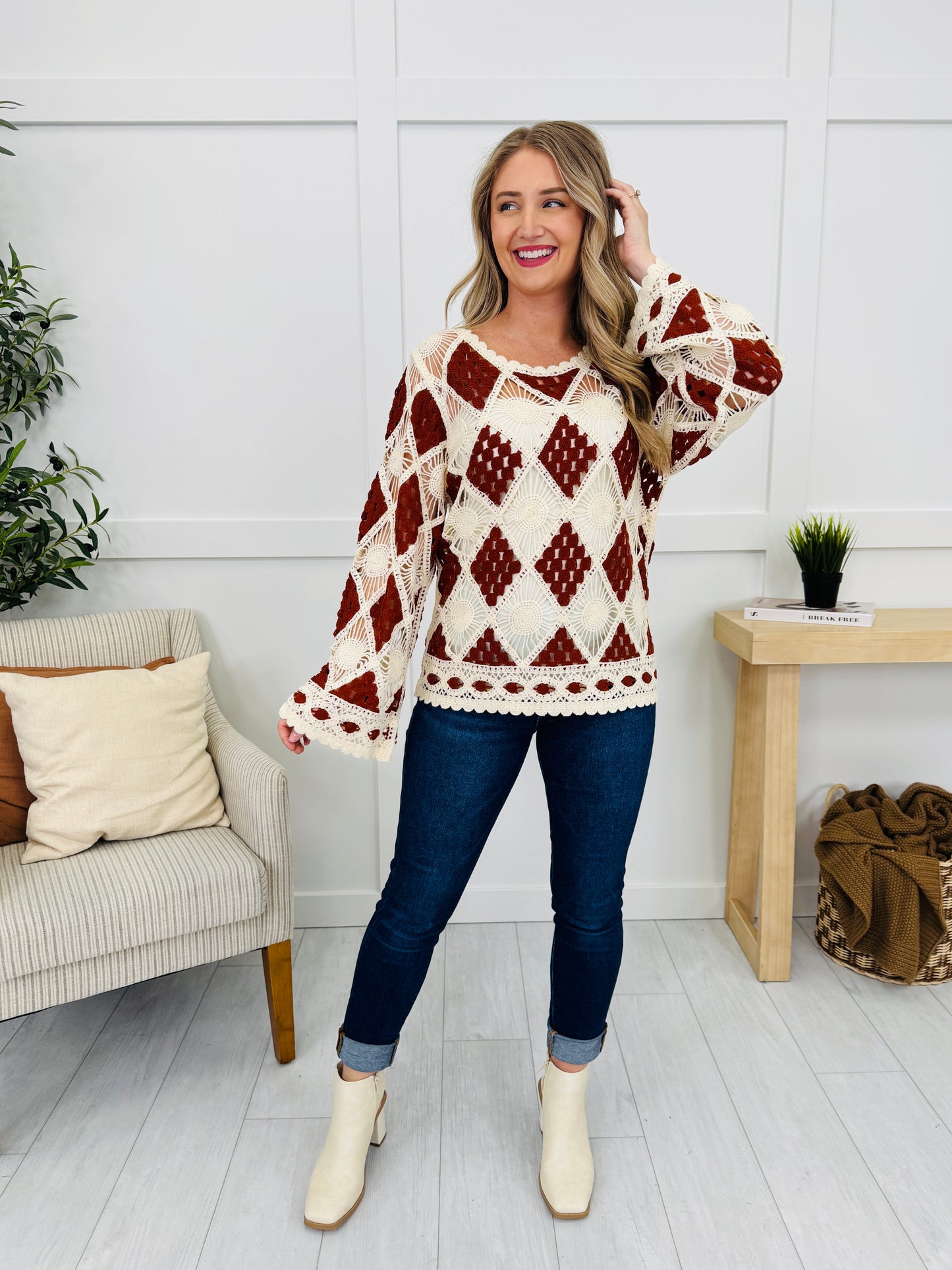 Sundown Stitchwork Top