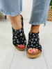 Sunshine Strut Wedges in Black Floral