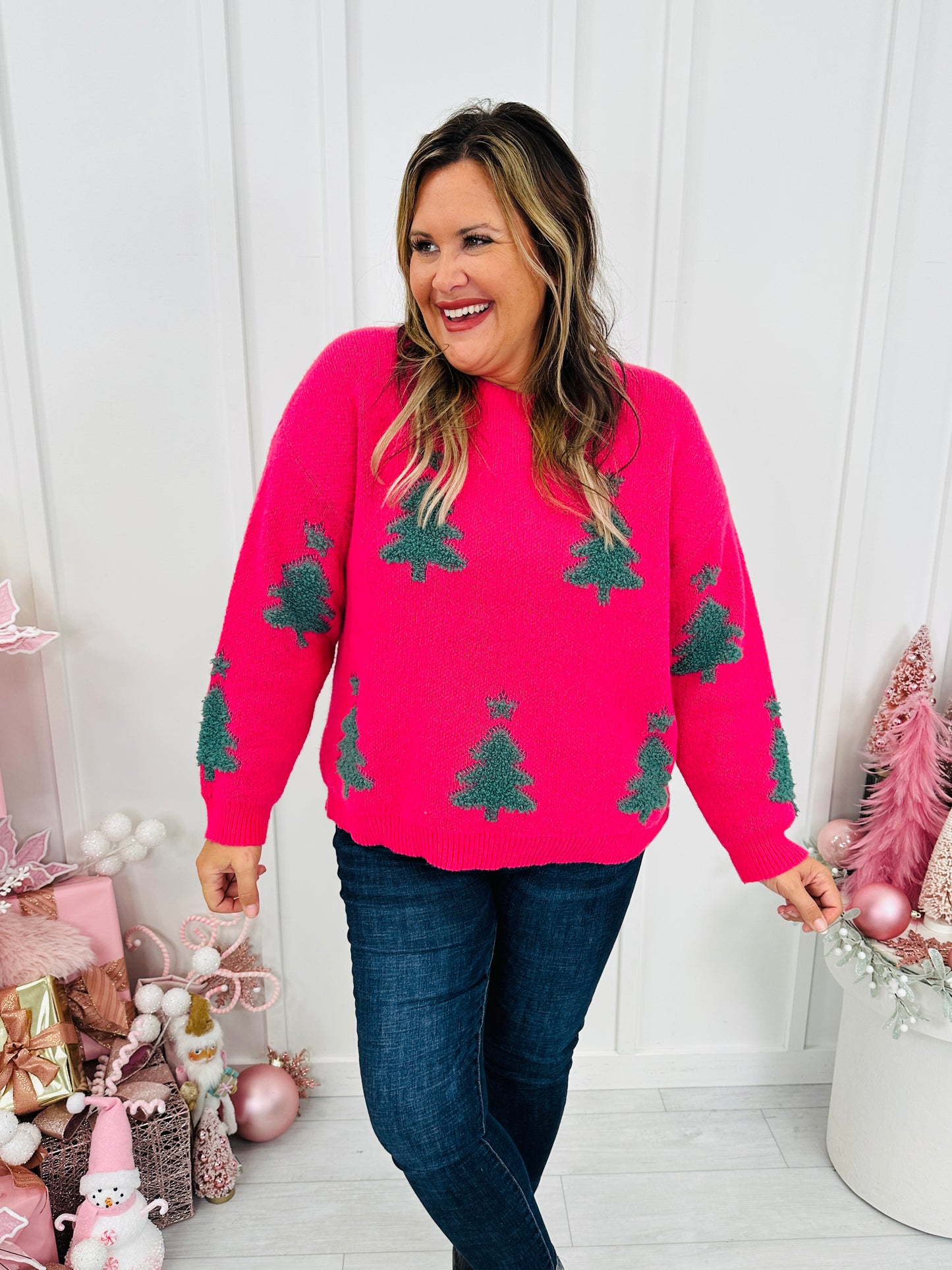 Dreaming Of A Pink Christmas Sweater