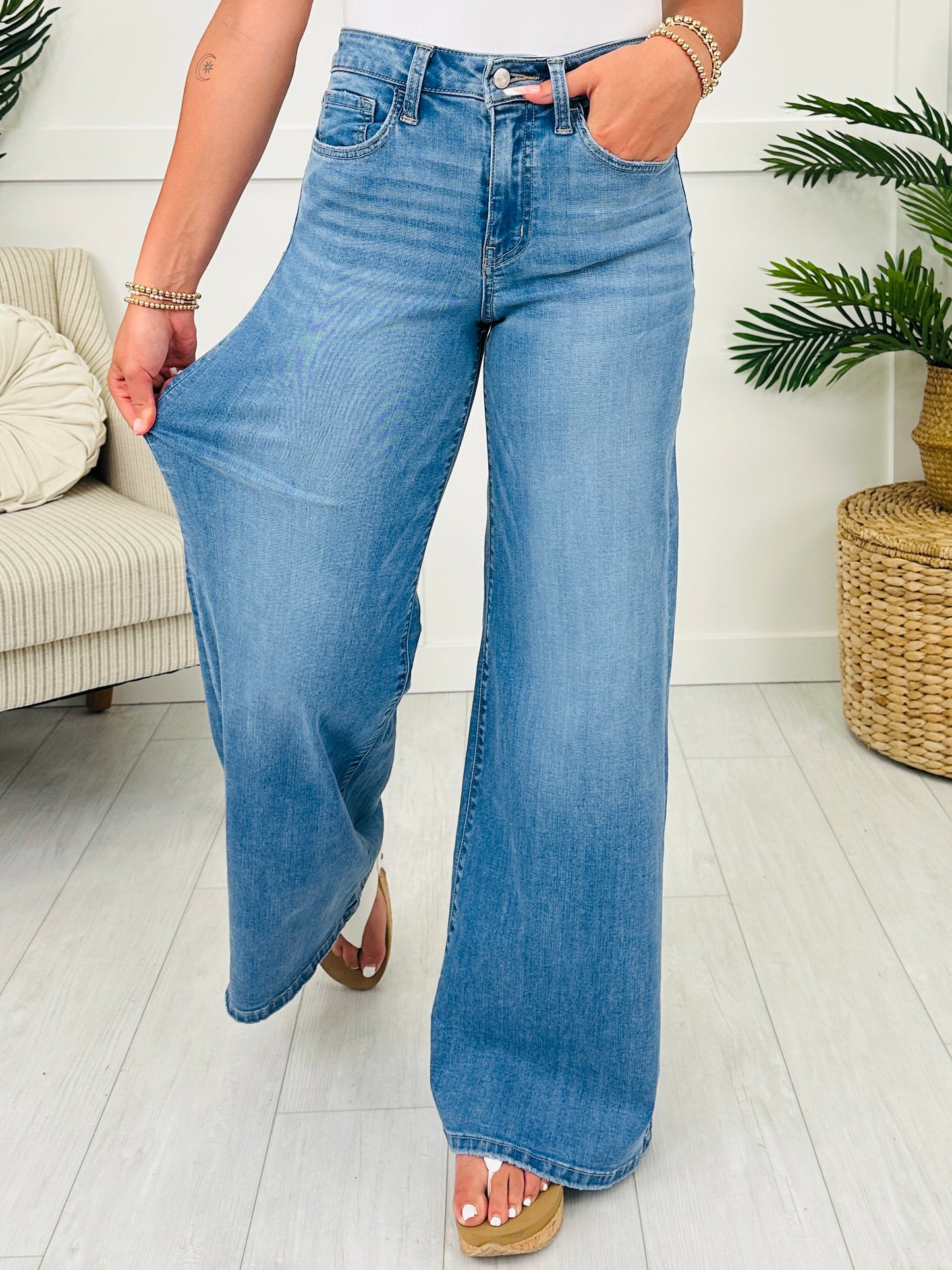 Lovervet Swept Away Palazzo Jeans