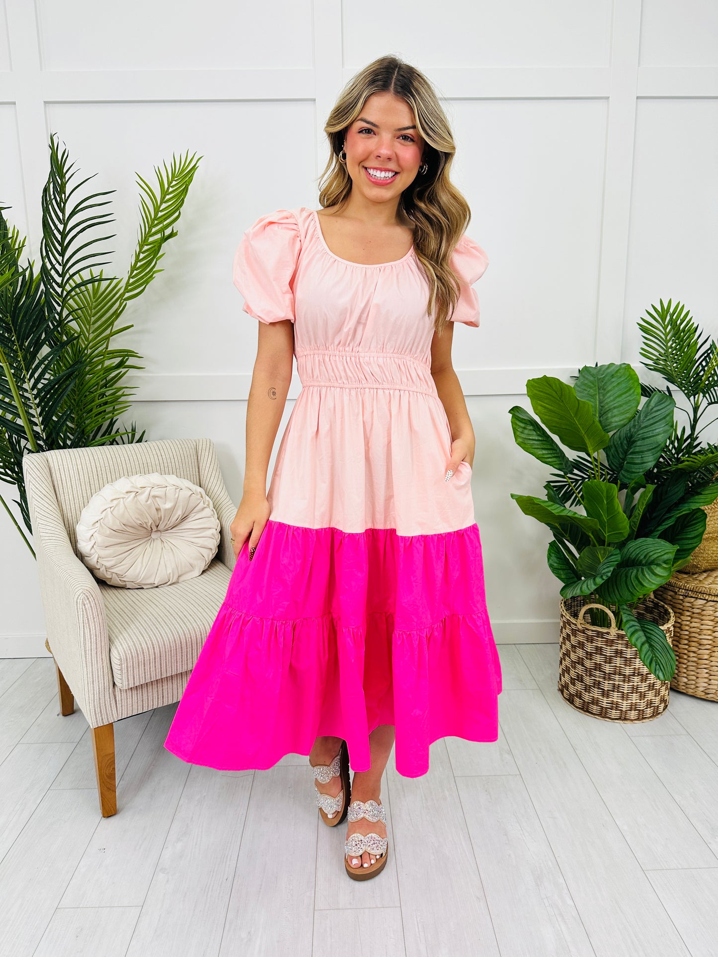 Pastel Poetry Dress in Blush Pink