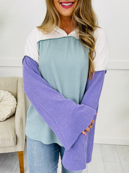 Dream Drip Hoodie in Light Blue