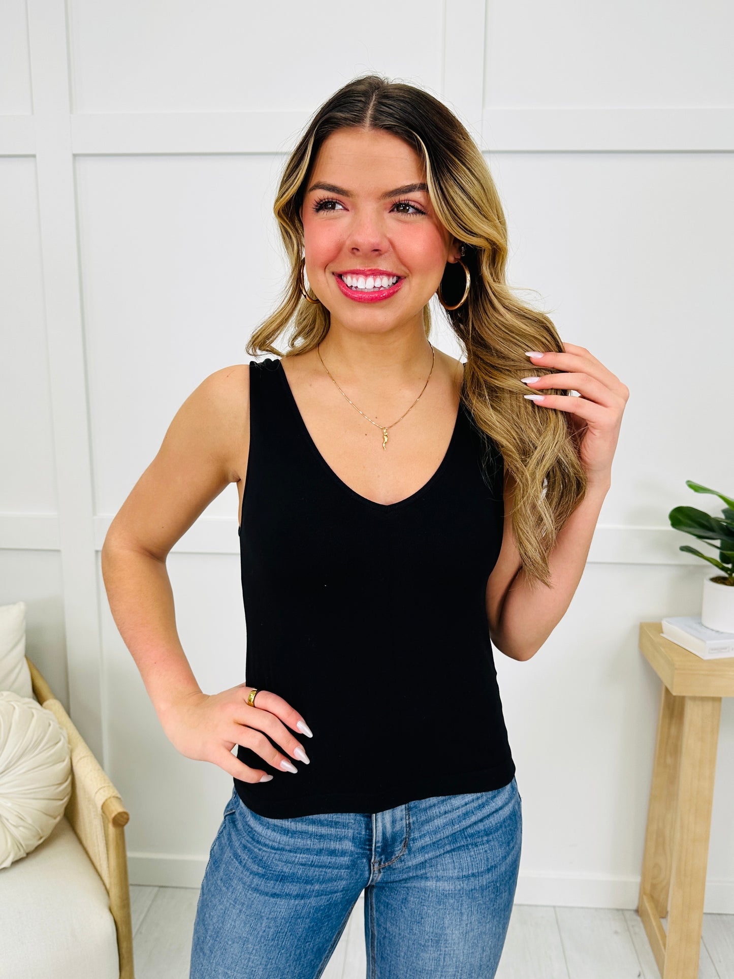 Cropped Reversible Shapewear Tank- Multiple Colors!