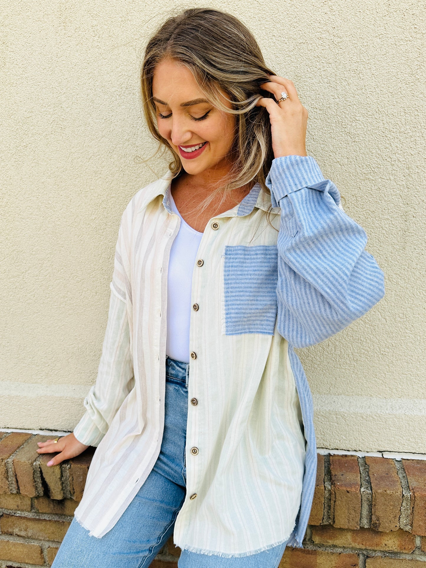 Coastal Haze Top in Mint