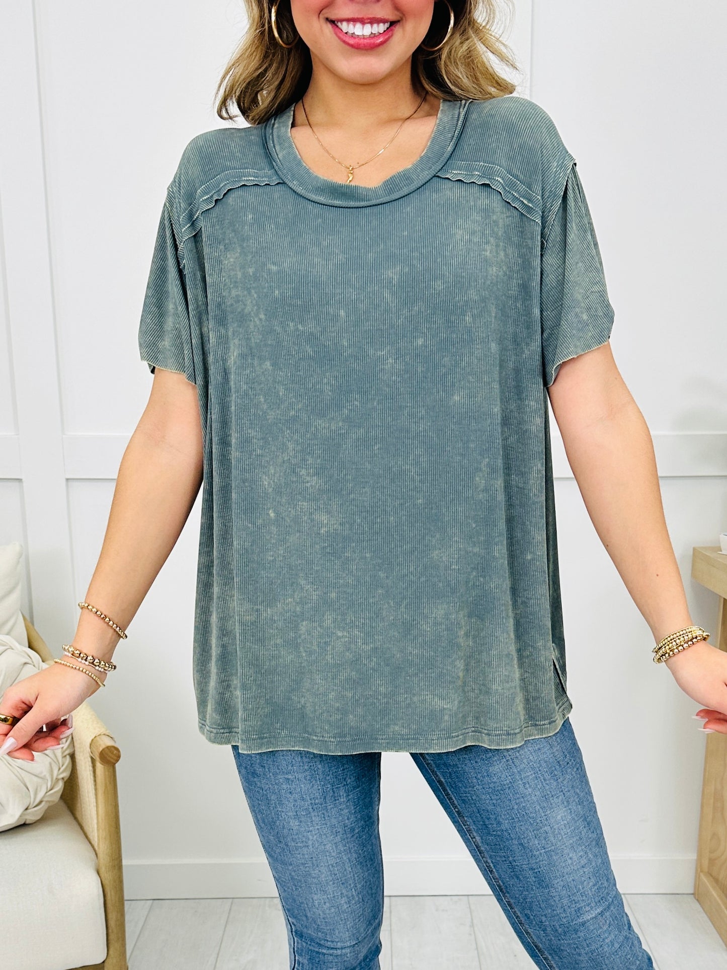 DOORBUSTER! Vintage Vibes Top- Multiple Colors!