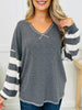 Crossed Signals Top in Charcoal