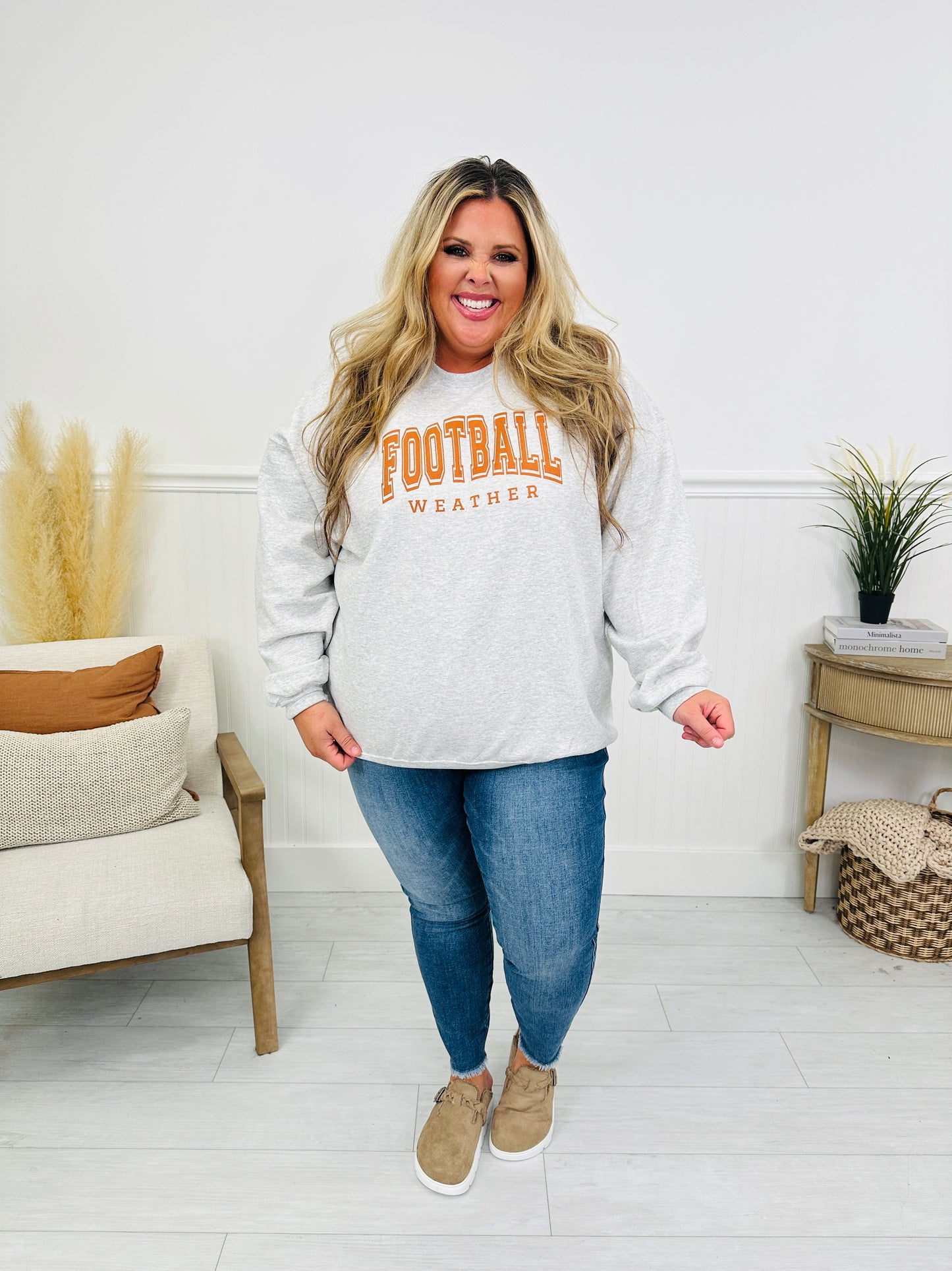 Football Weather Graphic Crewneck Sweatshirt