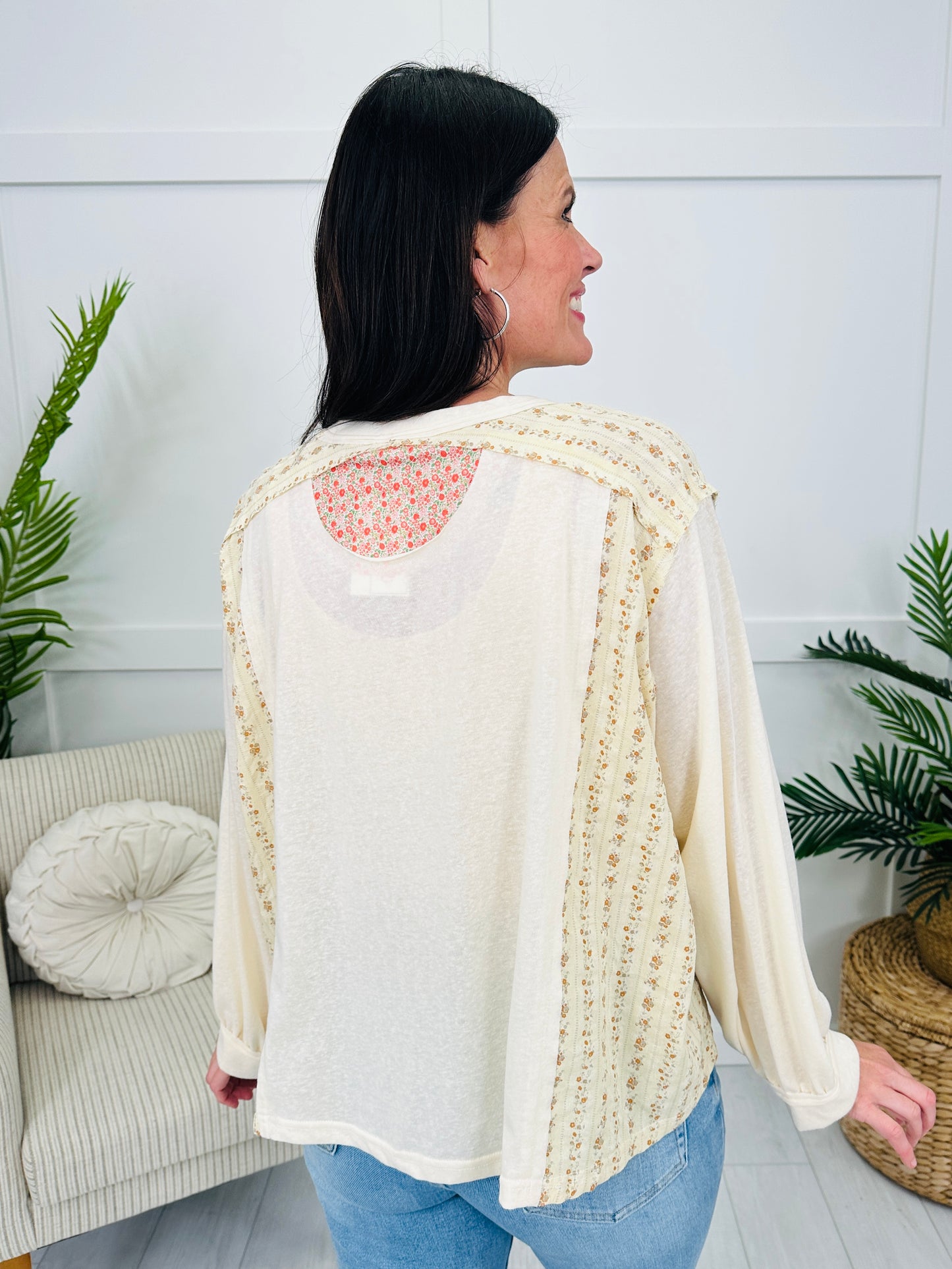 Layered Petals Top in Cream