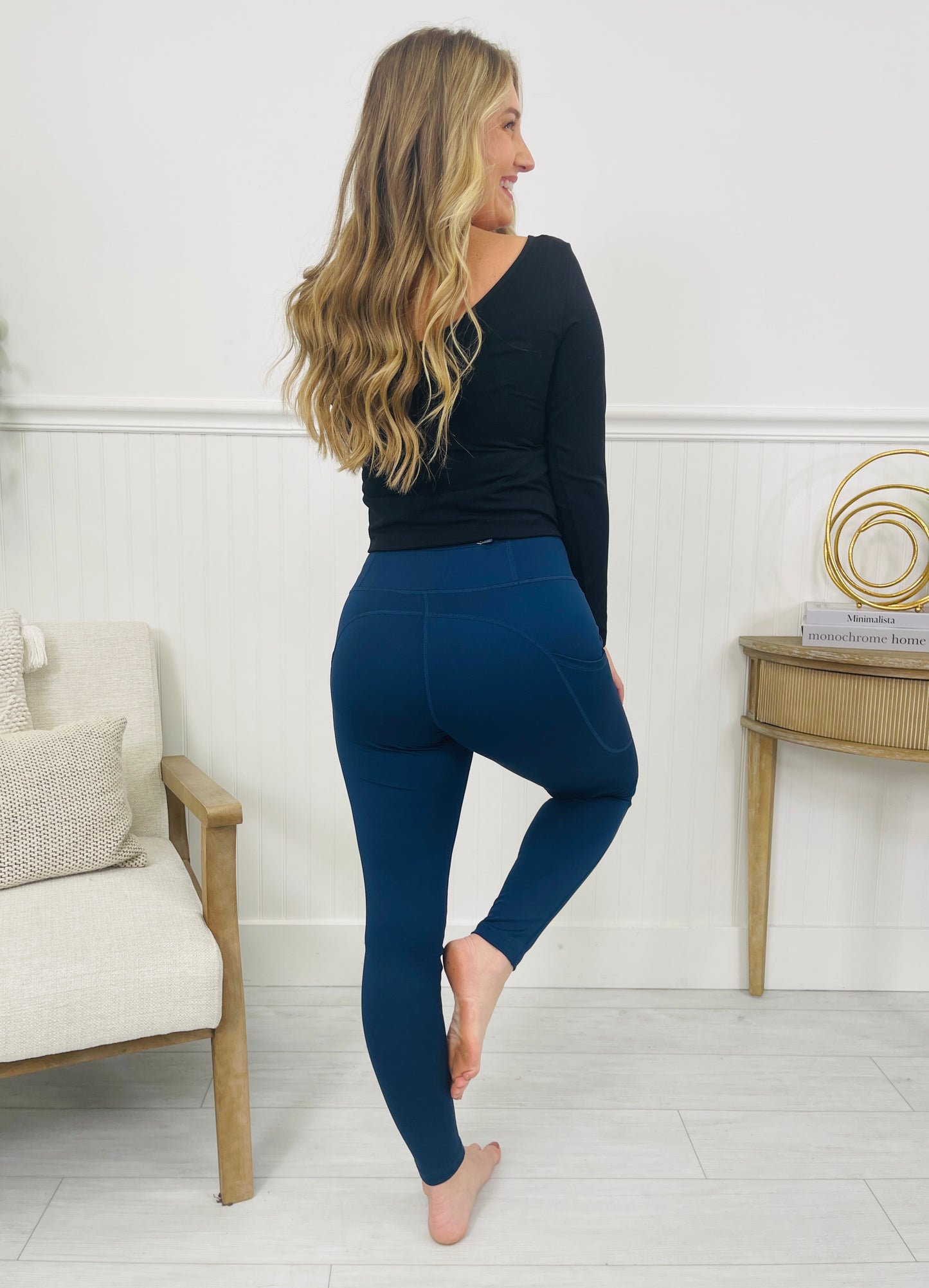 Easy Choice Leggings In Navy Blue