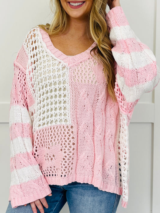 Pastel Motion Pullover in Soft Pink