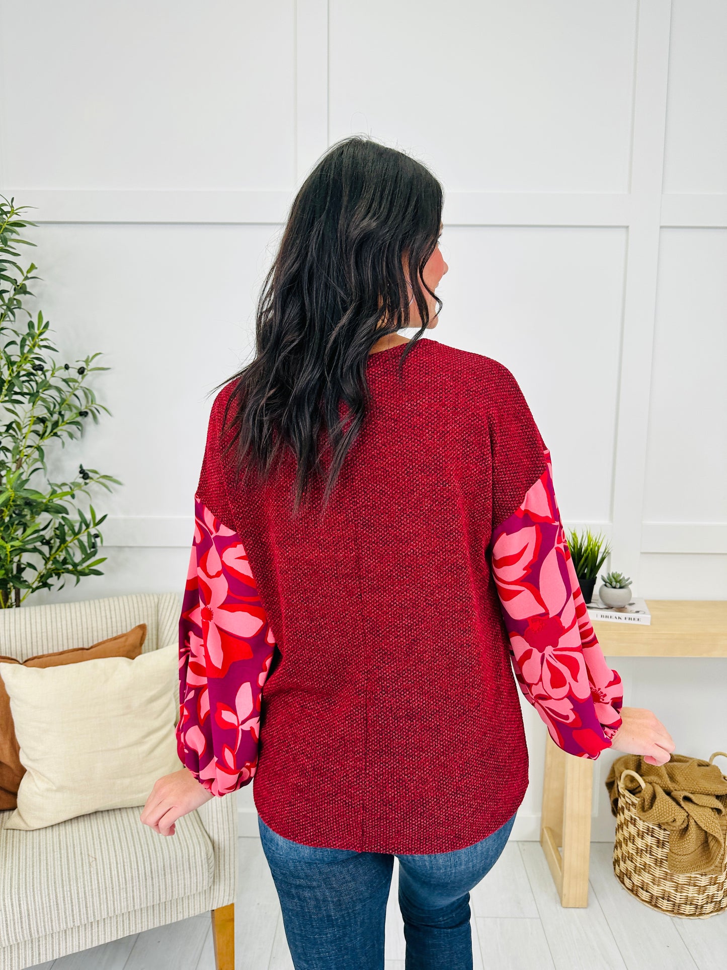 Print Me A Memory Sweater in Wine