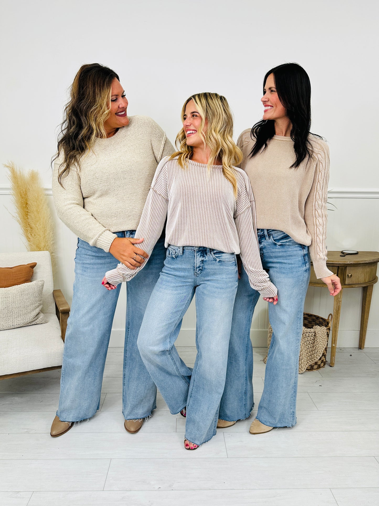 Power Moves Tummy Control Slim Wide Leg Jeans