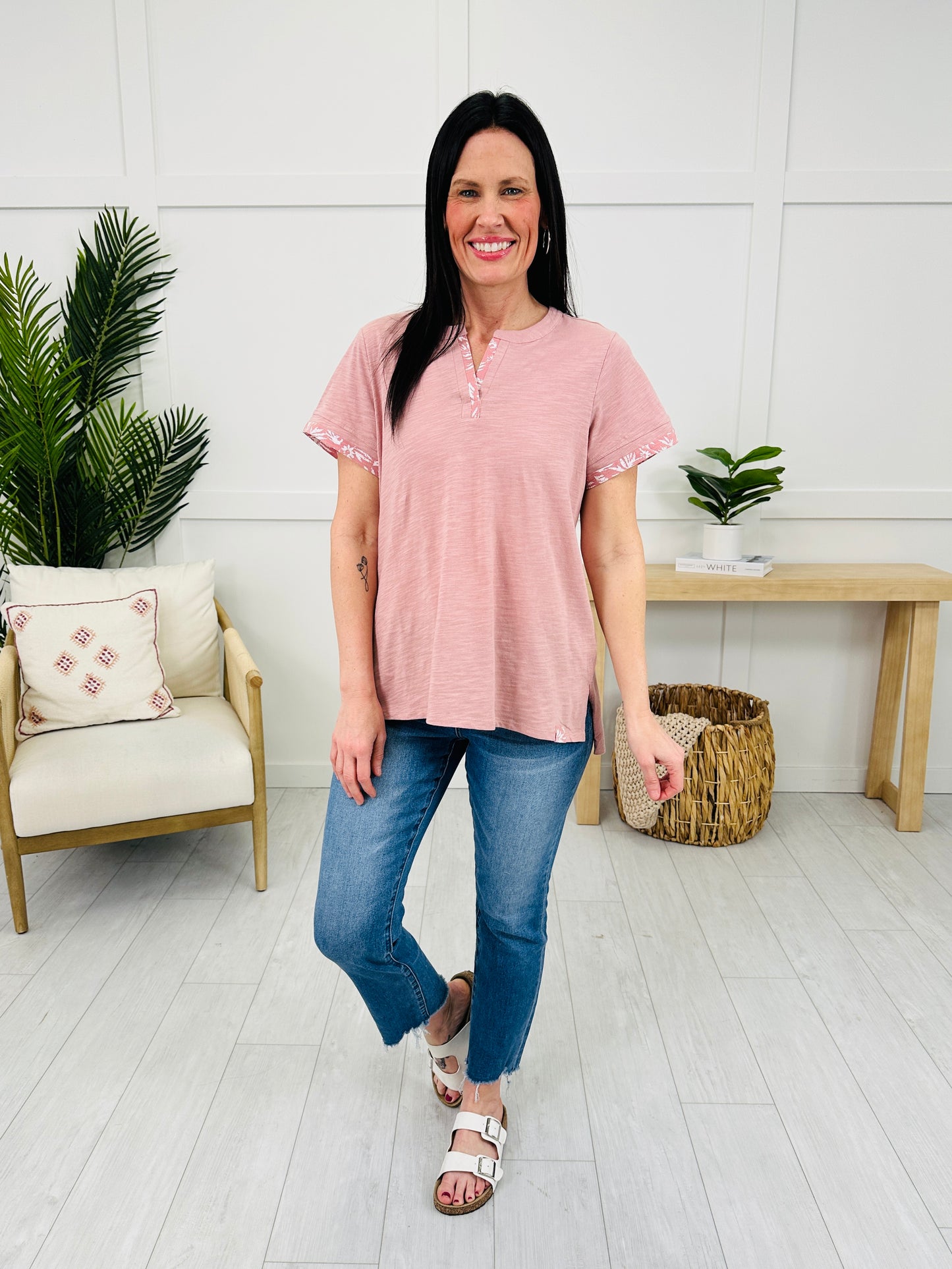 Softly Sunlit Top In Mauve