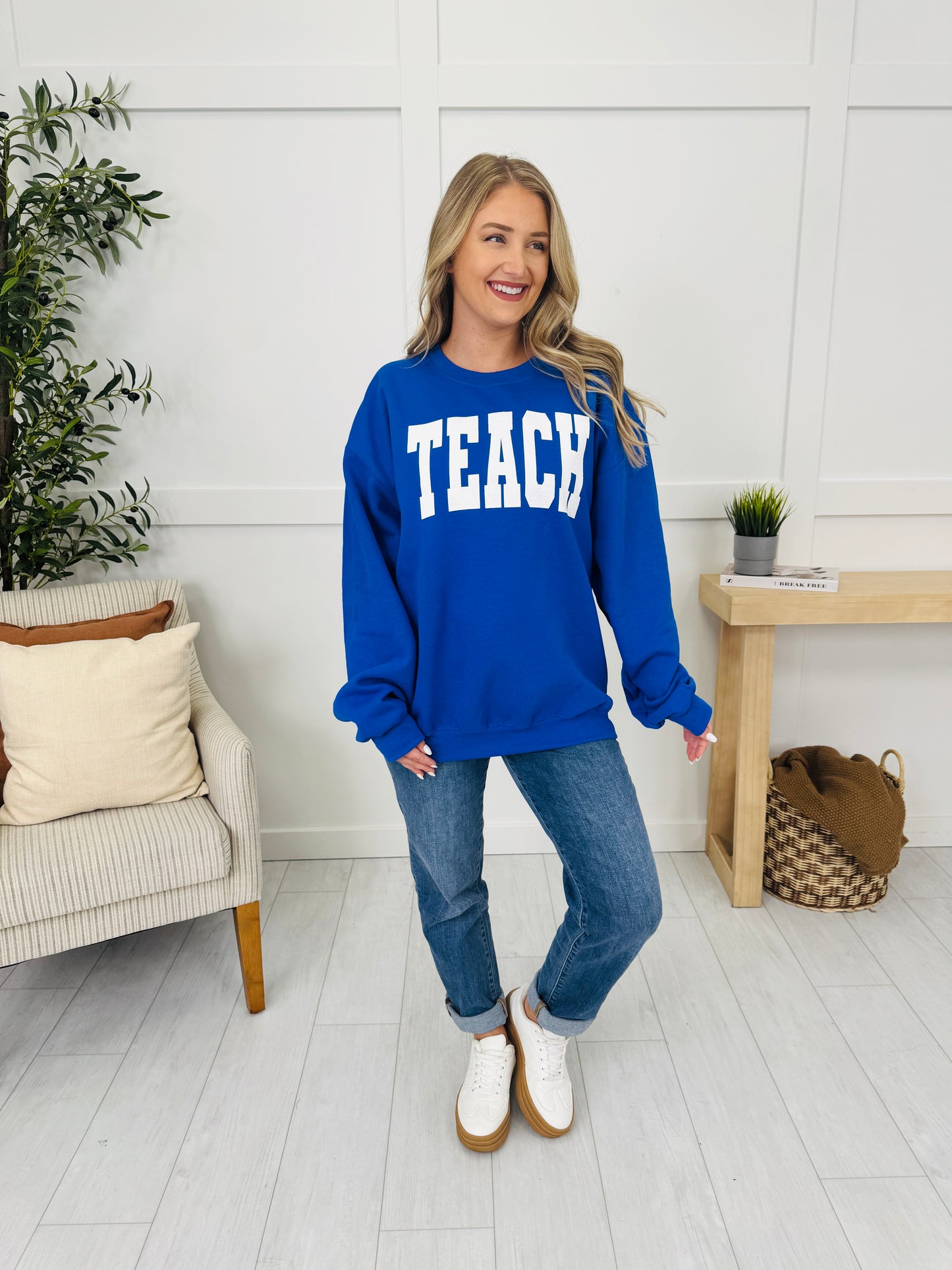 Teach Graphic Sweatshirt--Multiple Colors!