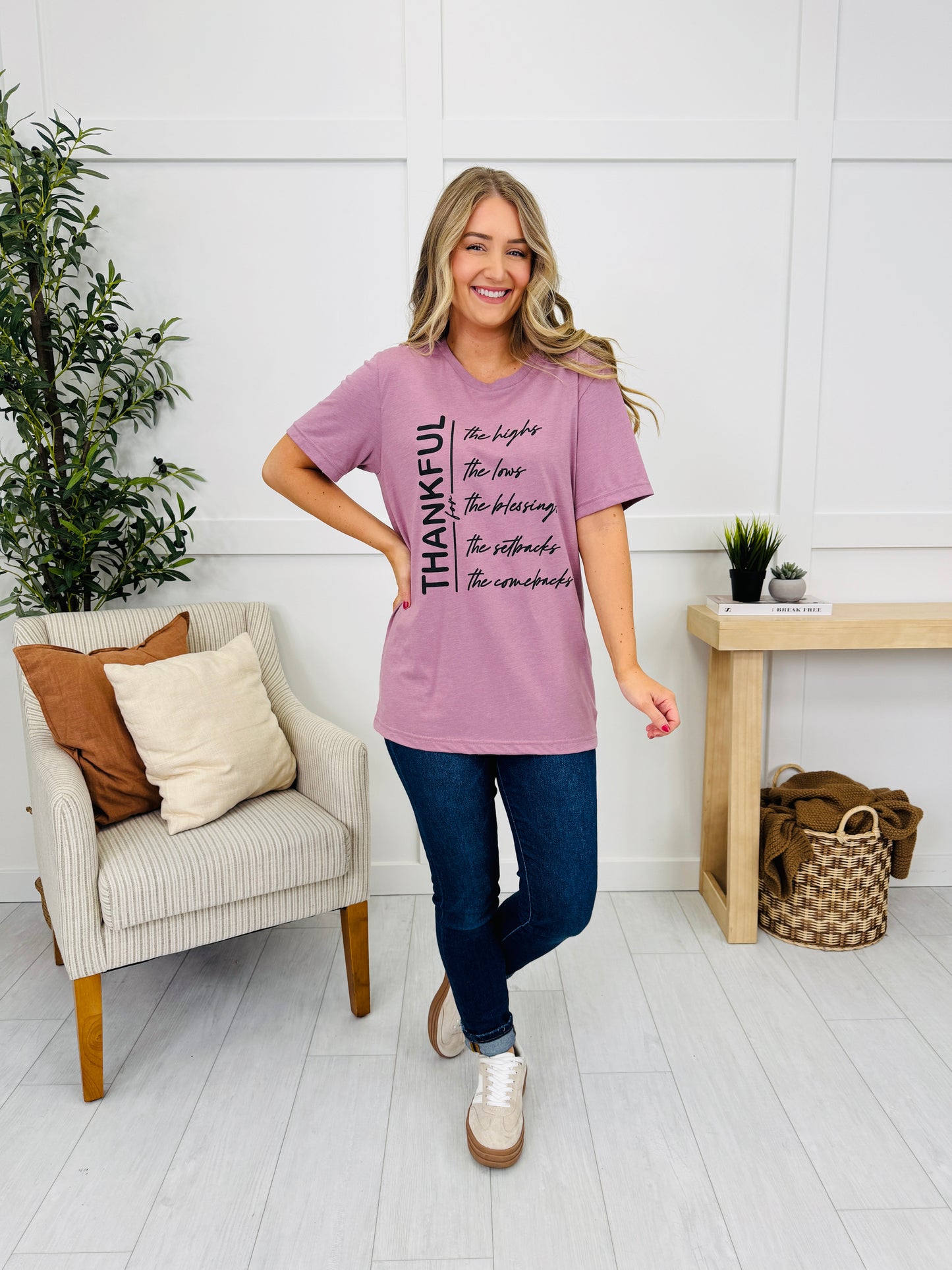Thankful For Graphic Tee - Multiple Colors!
