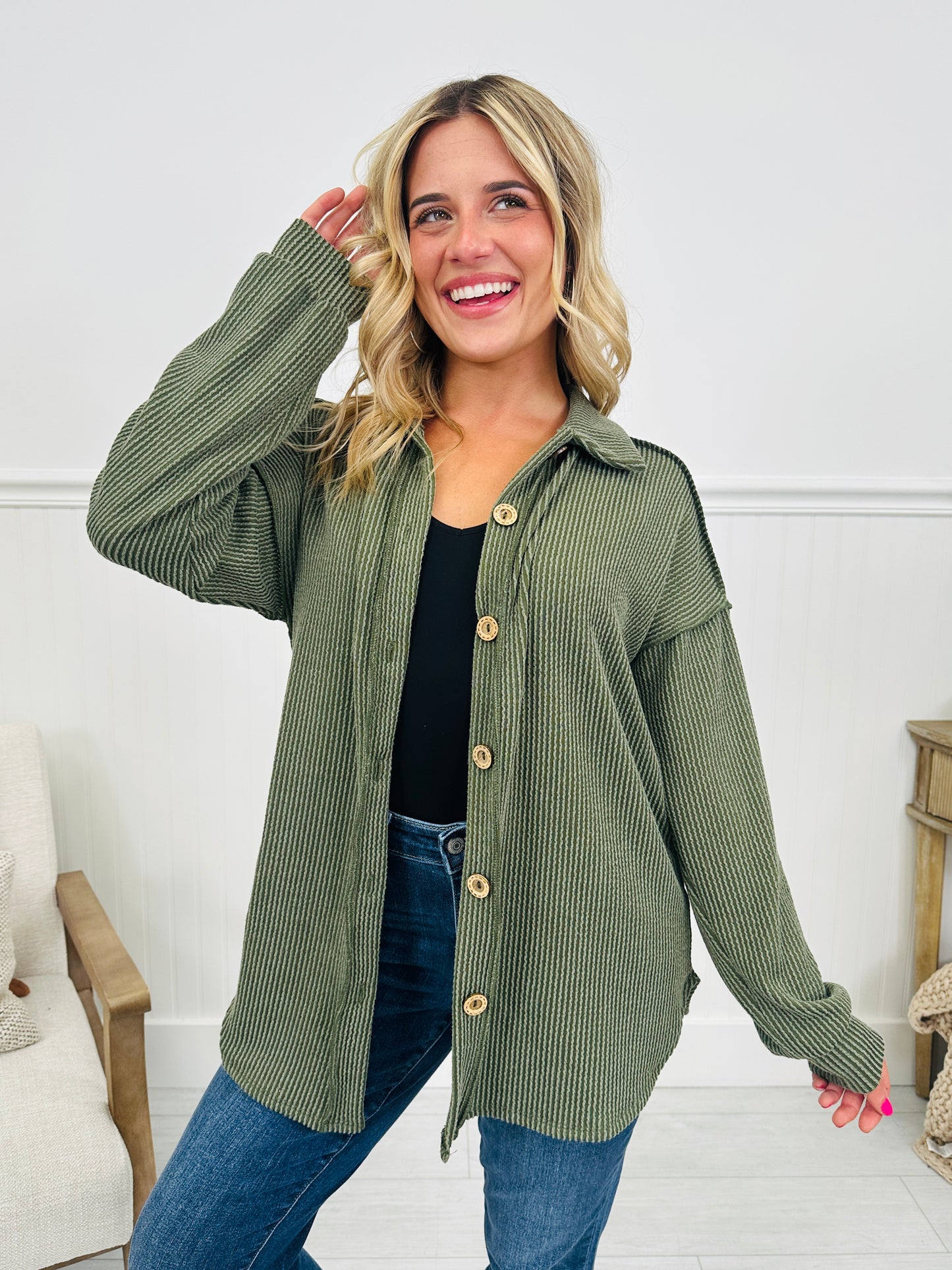 Fall Feelings Shacket- Multiple Colors!