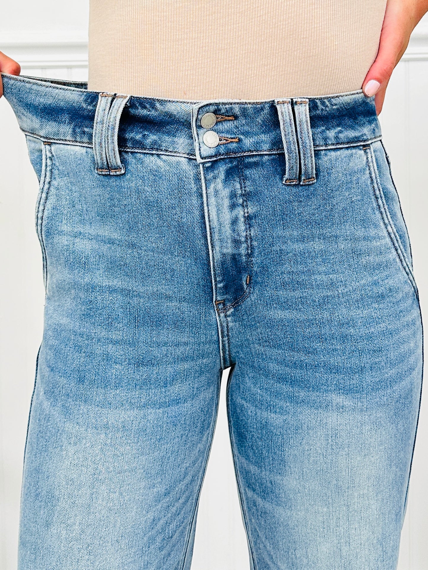 Judy Blue Double Trouble Wide Leg Jeans
