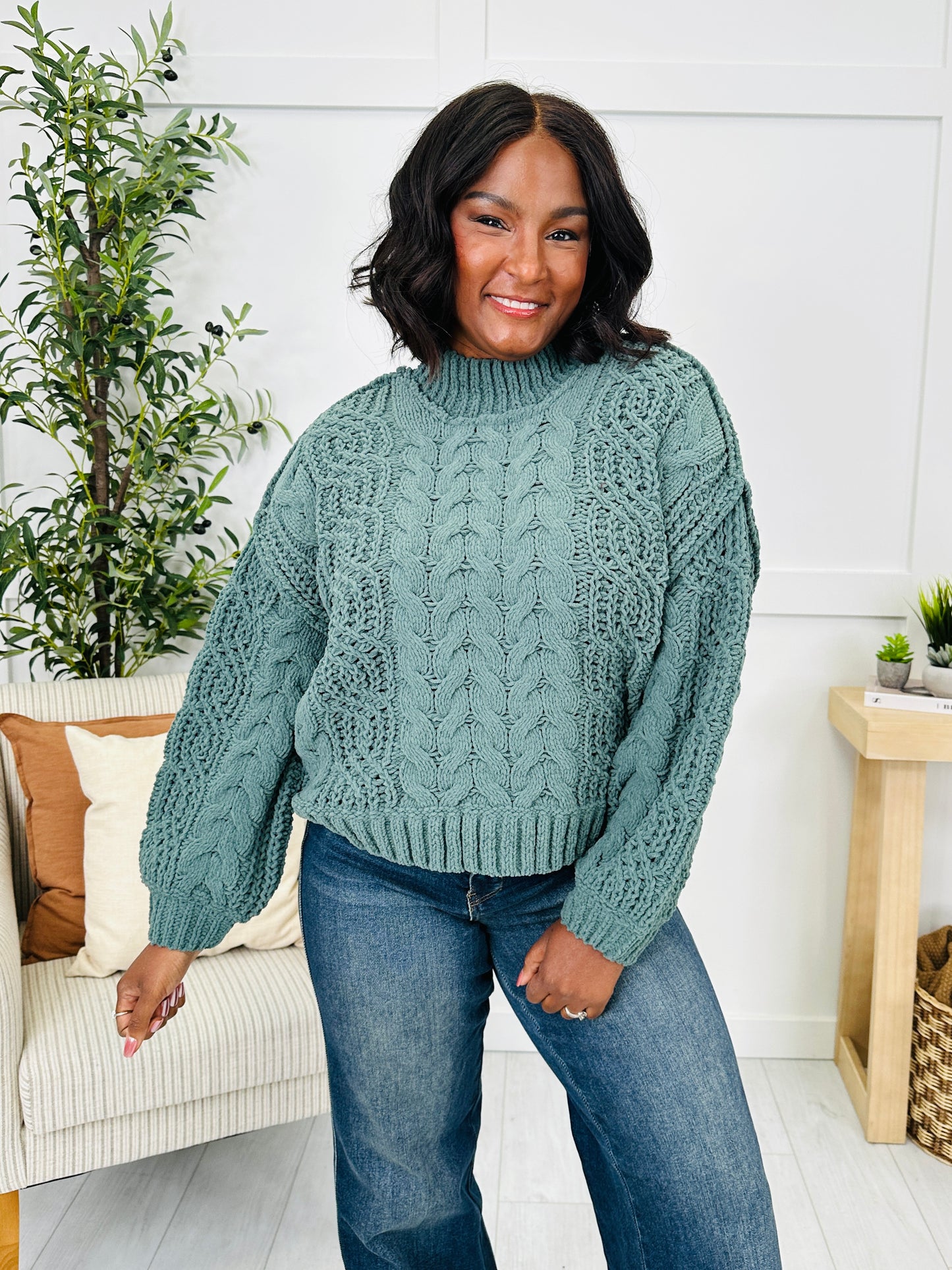 DOORBUSTER! The Cable Club Sweater- Multiple Colors!