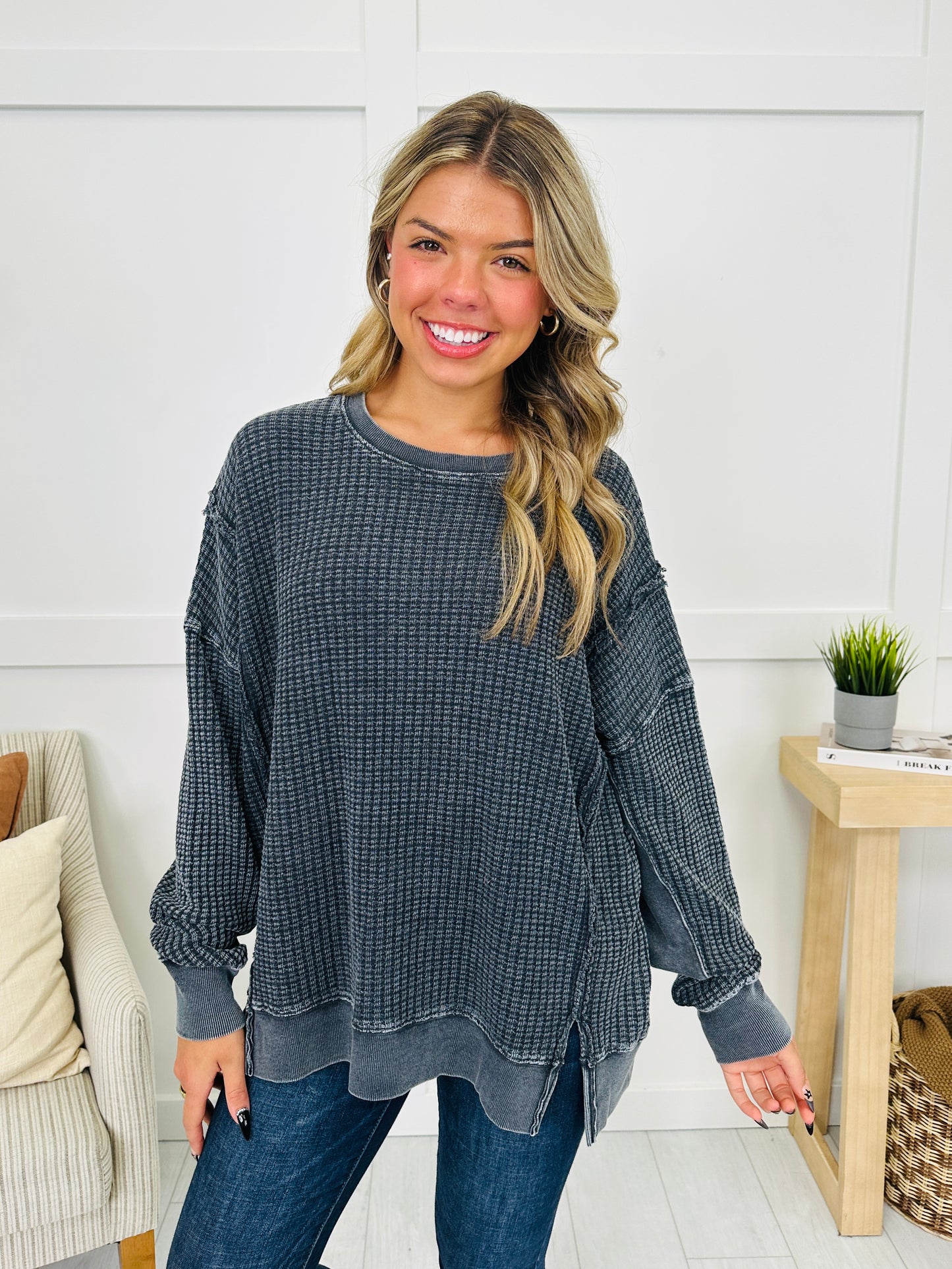 Daily Grid Pullover- Multiple Colors!
