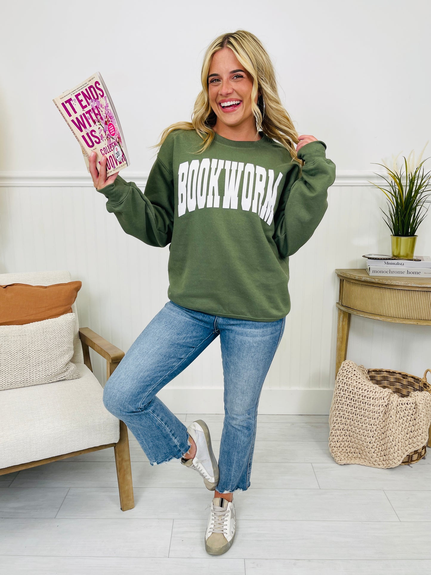 Bookworm Graphic Sweatshirt- Multiple Colors!