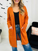 Pockets Full Of Calm Cardigan in Rust