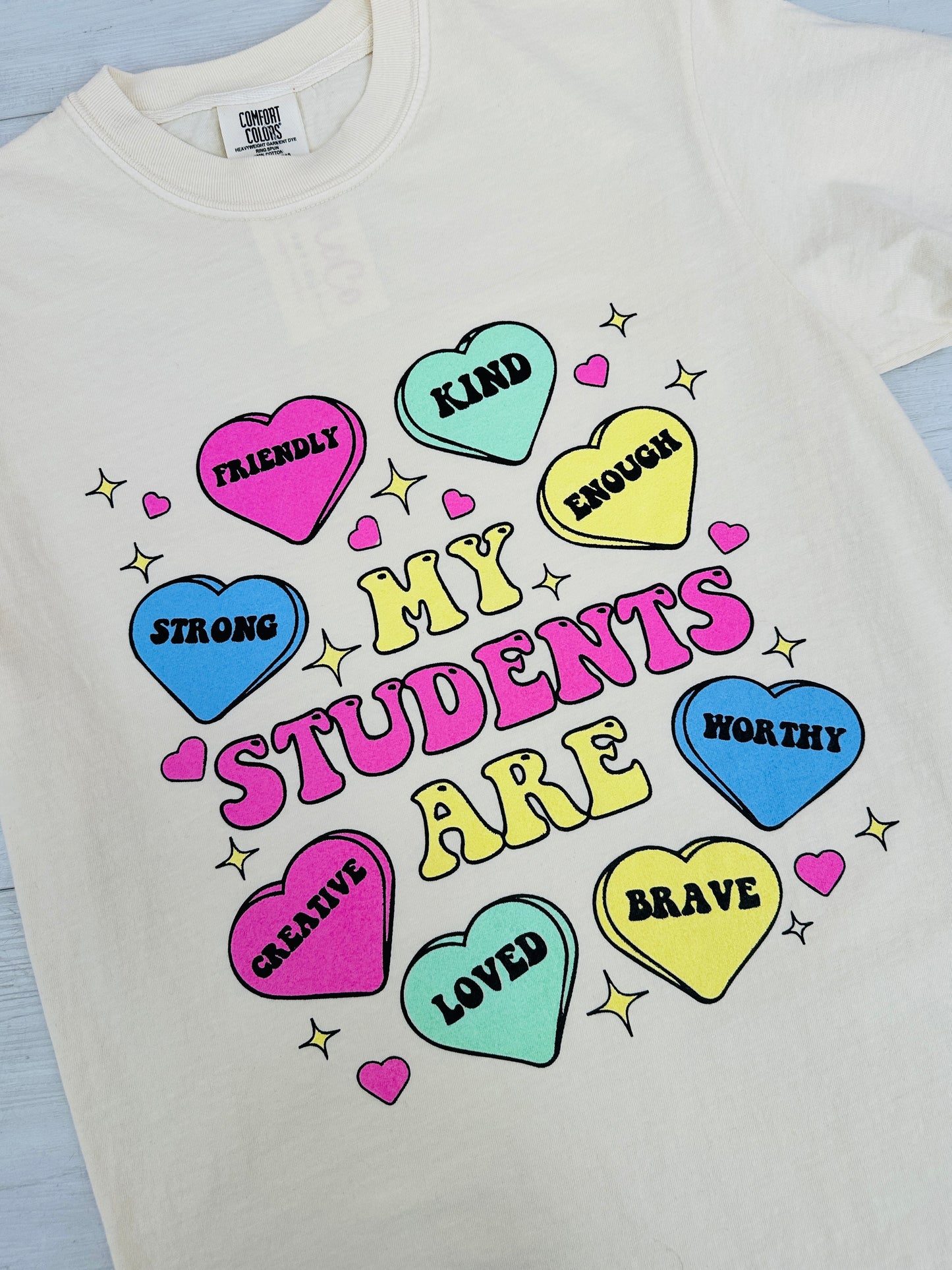 My Students Affirmation Hearts Graphic Tee