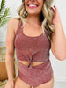 The Mari Swim Top in Cranberry Shimmer